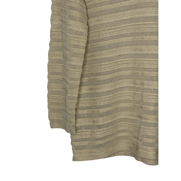 NWT Brooks Brothers Womens V Neck Metallic Sweater Medium Lightweight Semi Sheer - Picture 2 of 9